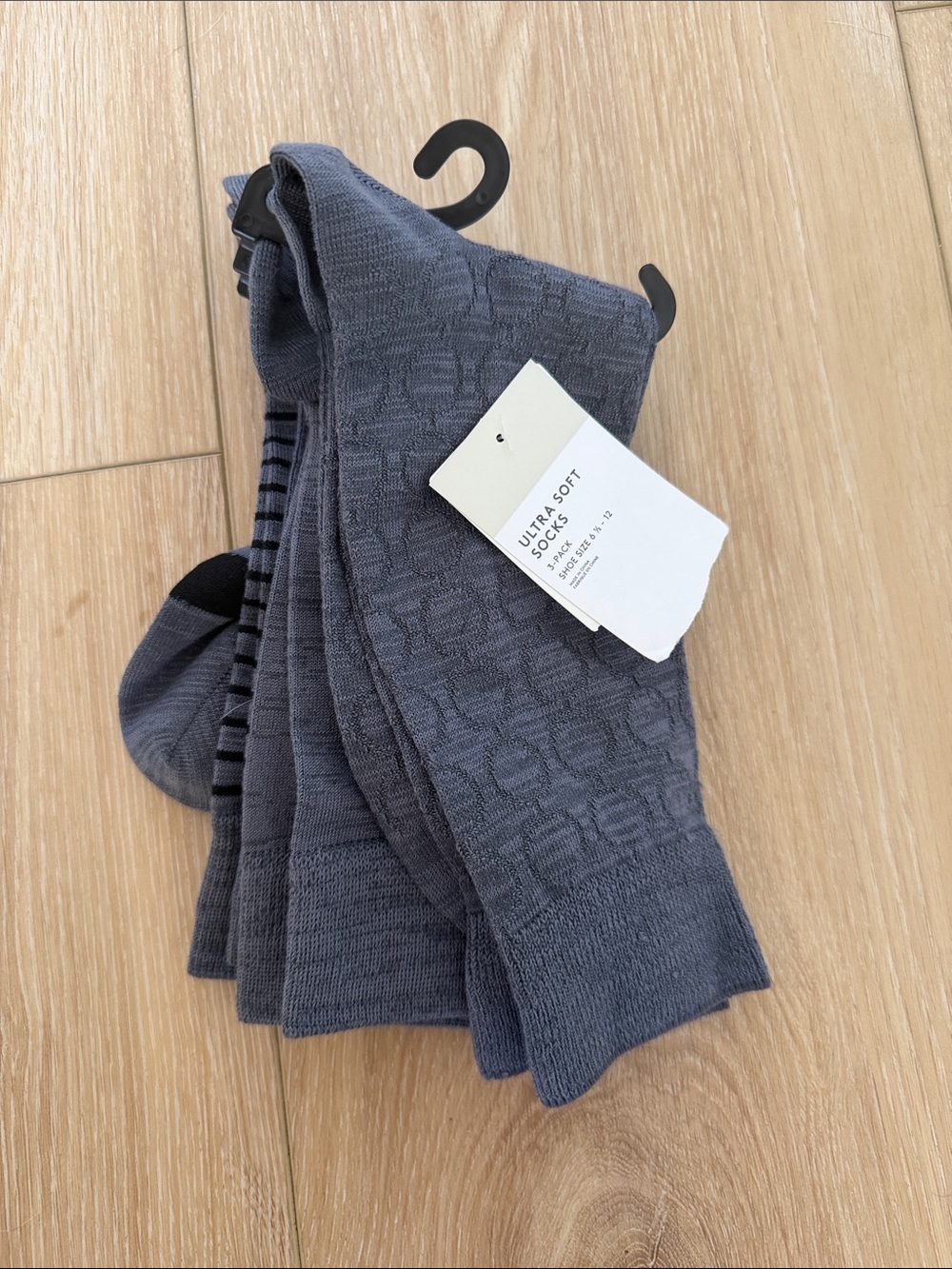 Nordstrom Gray Men's Ultra-Soft Dress Socks - 3 Pack